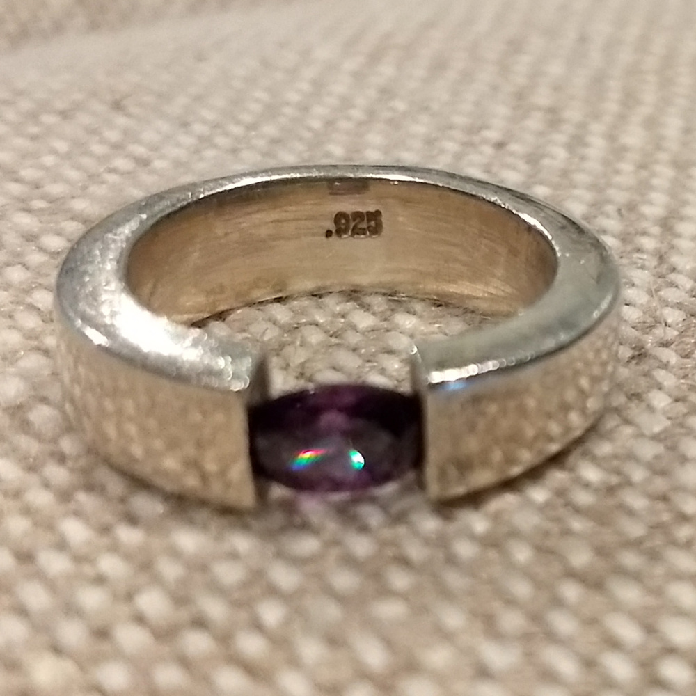 Silver ring.